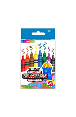 BAZIC 24 Color Premium Crayons