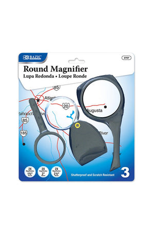 BAZIC 2x Magnifier Sets (3/Pack)