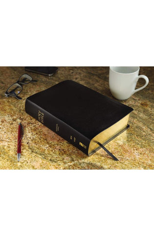 Image of KJV, Amplified, Parallel Bible, Large Print, Bonded Leather, Black, Red Letter: Two Bible Versions Together for Study and Comparison