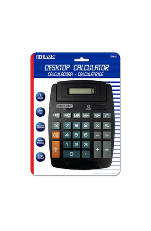 BAZIC 8-Digit Large Desktop Calculator w/ Adjustable Display