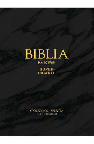 Image of Biblia RVR 1960 Letra Súper Gigante Cuero Genuino Negro con Índice