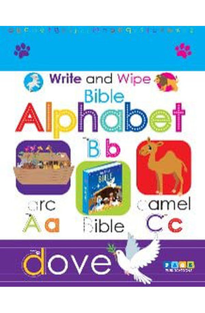 Bible Alphabet Write & Wipe Activity Kids Books - Childrens Books, Toddler Books