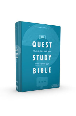 NIV Quest Study Bible Hardcover Blue Comfort Print: The Only Q and A Study Bible