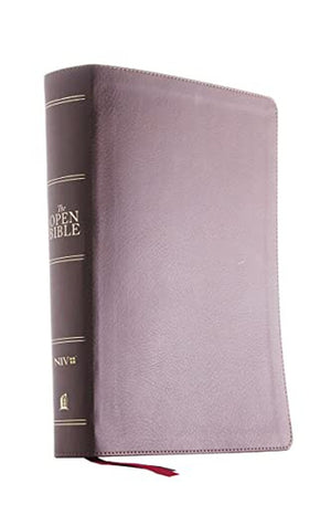 NIV Open Bible Leathersoft Brown Red Letter Thumb Indexed Comfort Print: Complete Reference System
