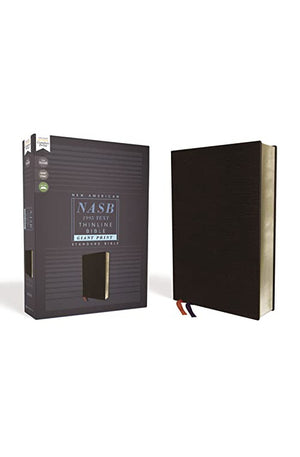 NASB Thinline Bible Giant Print Bonded Leather Black Red Letter 1995 Text Comfort Print