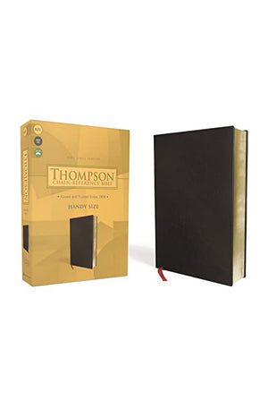 KJV Thompson Chain-Reference Bible Handy Size Bonded Leather Black Red Letter