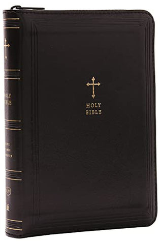 Image of KJV Holy Bible: Compact with 43000 Cross References Black Leathersoft with zipper Red Letter Comfort Print: King James Version