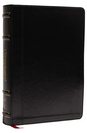 NKJV Chronological Study Bible Leathersoft Black Comfort Print: Holy Bible New King James Version