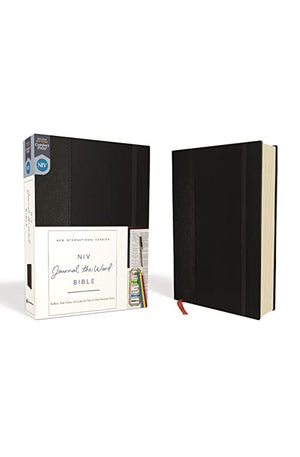 NIV Journal the Word Bible (Perfect for Note-Taking) Hardcover Black Red Letter Comfort Print: Reflect Take Notes or Create Art Next to Your Favorite Verses