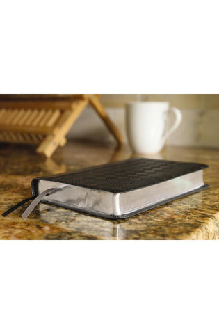 Image of NIV, Thinline Bible, Compact, Leathersoft, Black/Gray, Red Letter, Comfort Print