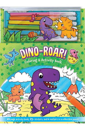 Dino-Roar! Coloring & Activity Book (Marker Pouch)