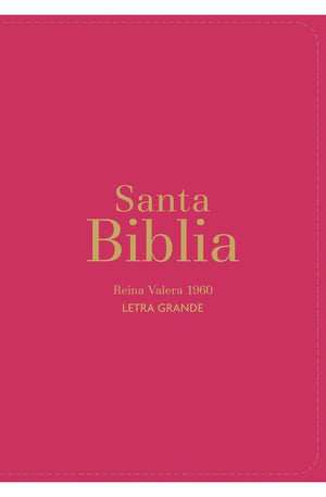 Biblia RVR 1960 Compacta Letra Grande 11 puntos Símil Piel Fucsia