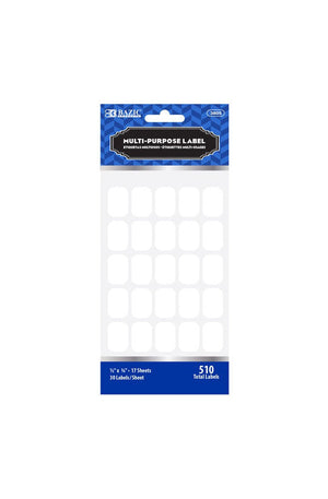 BAZIC 1/2 X 3/4" White Multipurpose Label (510/Pack)"