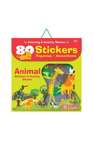 BAZIC Animal Series Assorted Sticker (80/Bag)