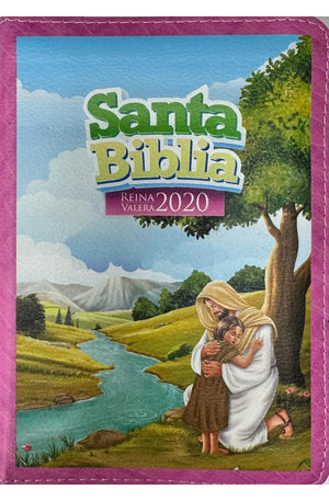 Biblia RVR 2020 para Niñas Rosada Vinilo con Cierre