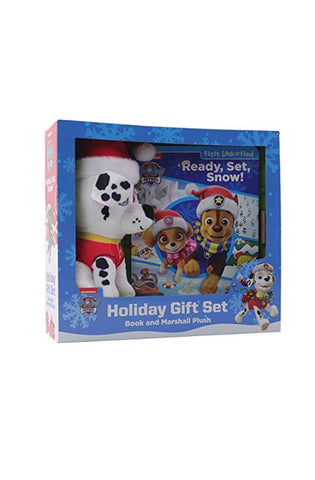 Image of Nickelodeon Paw Patrol - Ready, Set, Snow! Holiday Gift Set - First Look and Find Activity Book with Marshall Plush!