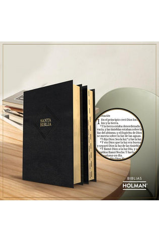 Image of Biblia RVR 1960 Letra Grande Tamaño Manual Símil Piel Negra