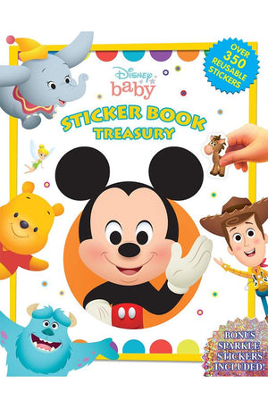 Disney Baby Sticker Book Treasury - Activity Books for kids, 350 reusable stickers, 96 pages of fun