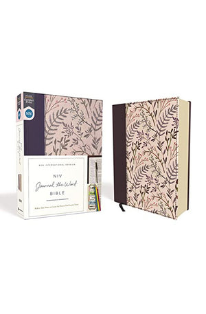NIV Journal the Word Bible Cloth over Board Pink Floral Red Letter Comfort Print: Reflect Take Notes or Create Art Next to Your Favorite Verses