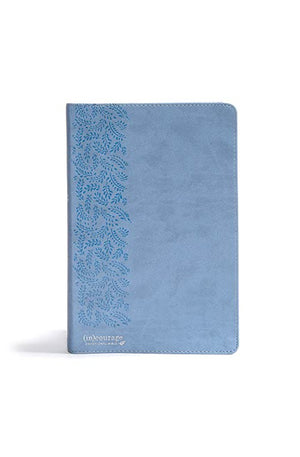 CSB (in)courage Devotional Bible Blue LeatherTouch Black Letter Full-Color Design Devotionals Journaling Space Reading Plans Easy-to-Read Bible Serif Type