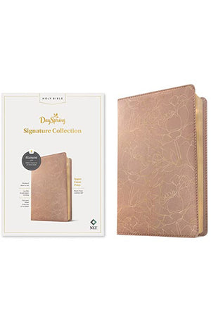 NLT Super Giant Print Bible Filament-Enabled Edition (LeatherLike Blush Floral Red Letter): DaySpring Signature Collection