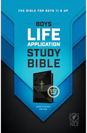 NLT Boys Life Application Study Bible TuTone (LeatherLike Neon/Black NLT Study Bible for Boys Foundations for Your Faith Sections