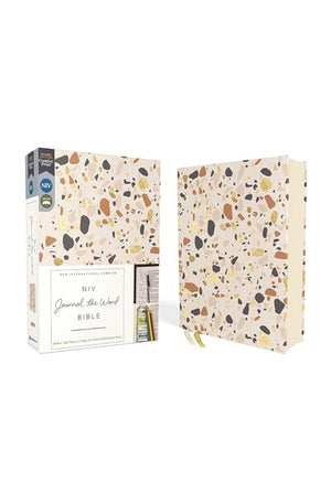 NIV Journal the Word Bible (Perfect for Note-Taking) Cloth over Board Cream Red Letter Comfort Print: Reflect Take Notes or Create Art Next to Your Favorite Verses
