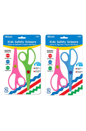 BAZIC 5 1/2" Kids Safety Scissors (2/Pack)