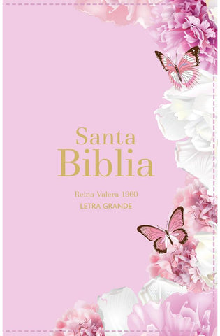 Image of Biblia RVR 1960 Letra Grande Tamaño Manual Símil Piel Rosa Claro