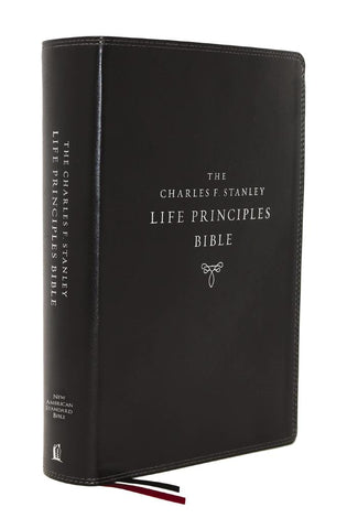 Image of NASB, Charles F. Stanley Life Principles Bible, 2nd Edition, Leathersoft, Black, Comfort Print: Holy Bible, New American Standard Bible