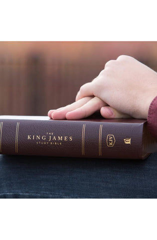 Image of KJV, The King James Study Bible, Bonded Leather, Burgundy, Red Letter, Full-Color Edition: Holy Bible, King James Version