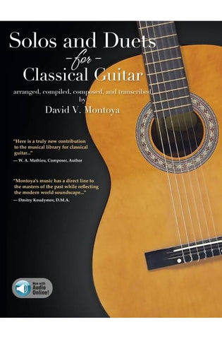 Image of Solos and Duets for Classical Guitar: Arranged, Compiled, Composed, & Transcribed by David V. Montoya - with Online Audio Examples
