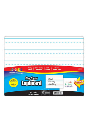 BAZIC 9 X 12" Double Sided Dry Erase Lap Board"