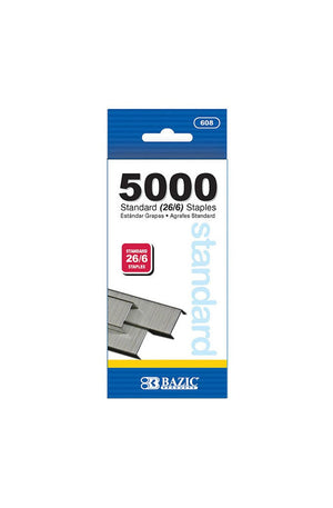 BAZIC 5000 Ct. Standard (26/6) Staples