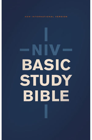 NIV Basic Study Bible Economy Edition Paperback Blue Red Letter
