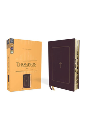 KJV Thompson Chain-Reference Bible Leathersoft Burgundy Red Letter Thumb Indexed Comfort Print