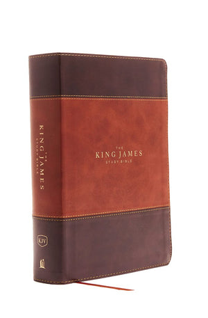 KJV The King James Study Bible Leathersoft Brown Thumb Indexed Red Letter Full-Color Edition: Holy Bible King James Version