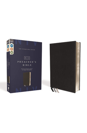 NIV Preacher's Bible Verse-by-Verse Format Leathersoft Black Line Matched Comfort Print