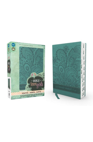 NIV Bible for Teen Girls Leathersoft Blue Thumb Indexed Tabs: Growing in Faith Hope and Love