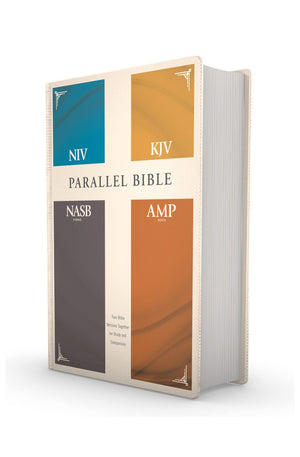 NIV KJV NASB Amplified Parallel Bible Hardcover: Four Bible Versions Together for Study and Comparison