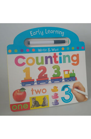 Early Learning Counting 123 Write & Wipe Activity Kids Books - Childrens Books, Toddler Books