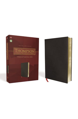 NKJV Thompson Chain-Reference Bible Bonded Leather Black Red Letter