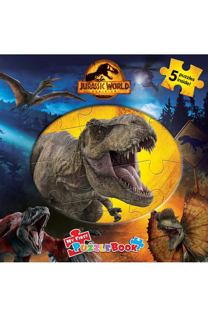 Jurassic World My First Puzzle Book - Jigsaw Puzzles for kids, 10-page board book, 5 puzzles to enjoy
