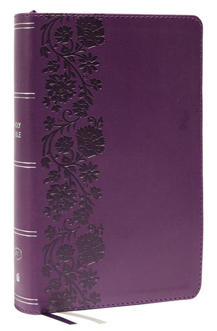 Image of KJV Holy Bible: Large Print Single-Column with 43,000 End-of-Verse Cross References, Purple Leathersoft, Personal Size, Red Letter, (Thumb Indexed): King James Version