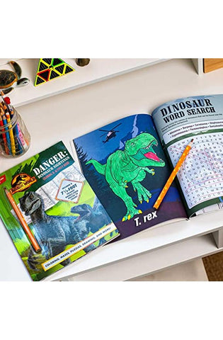 Image of Jurassic World Dominion: Danger: Dinosaur Sightings: Coloring and Activity Book with Pull-out Poster
