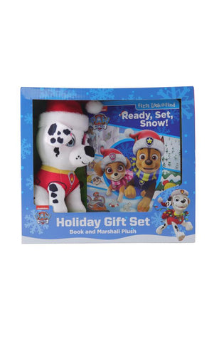 Image of Nickelodeon Paw Patrol - Ready, Set, Snow! Holiday Gift Set - First Look and Find Activity Book with Marshall Plush!