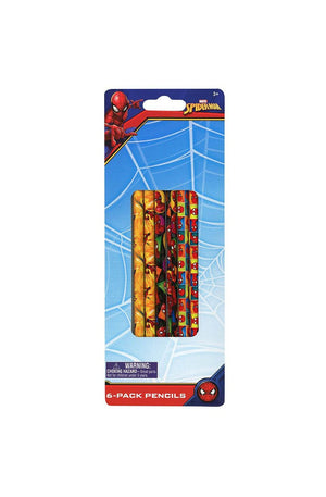 Spiderman 6pk Pencil on blister
