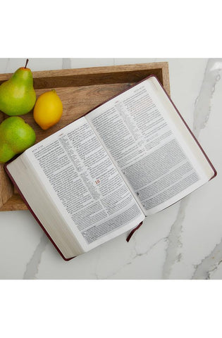 Image of KJV Study Bible, Large Print, Bonded Leather, Burgundy, Red Letter: Second Edition (Nelson KJV Signature)