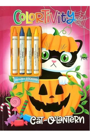 Cat-O'lantern Colortivity Book With Crayons