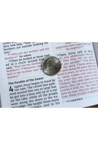 Image of NIV, Personal Size Bible, Large Print, Leathersoft, Pink/Gray, Red Letter, Thumb Indexed, Comfort Print
